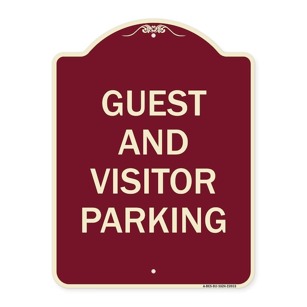 Signmission Guest and Visitor Parking Heavy-Gauge Aluminum Architectural Sign, 24" x 18", BU-1824-23933 A-DES-BU-1824-23933 - main